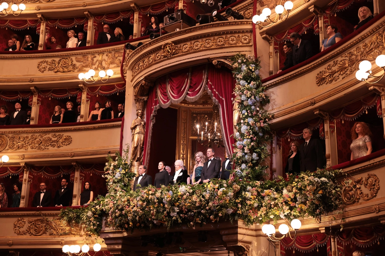 Il palco reale del teatro alla Scala ieri sera, giorno della Prima