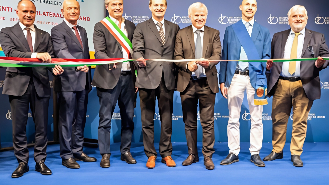 Il taglio del nastro dell’edizione numero 45 della Fiera Campionaria di Bergamo Il taglio del nastro dell’edizione numero 45 della Fiera Campionaria di Bergamo