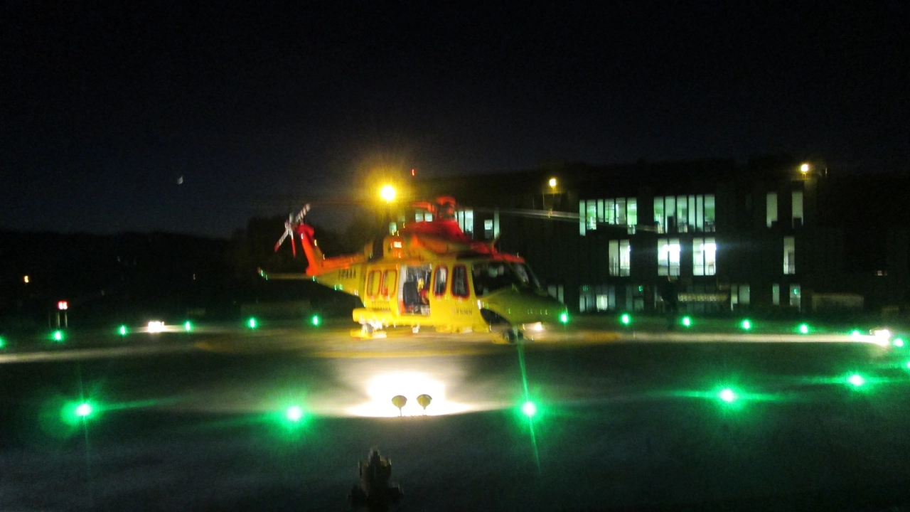Elisoccorso in azione nella notte