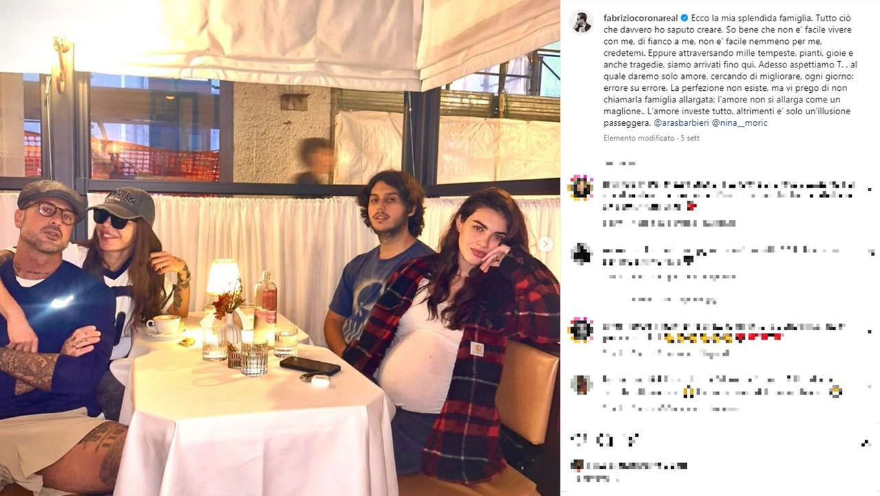 Il post Instagram di Fabrizio Corona del 12 novembre 2024