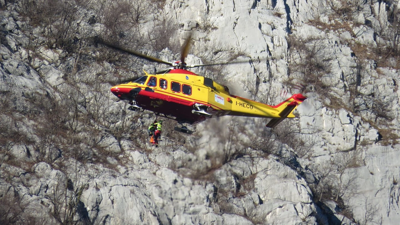 L'intervento del soccorso alpino di Lecco