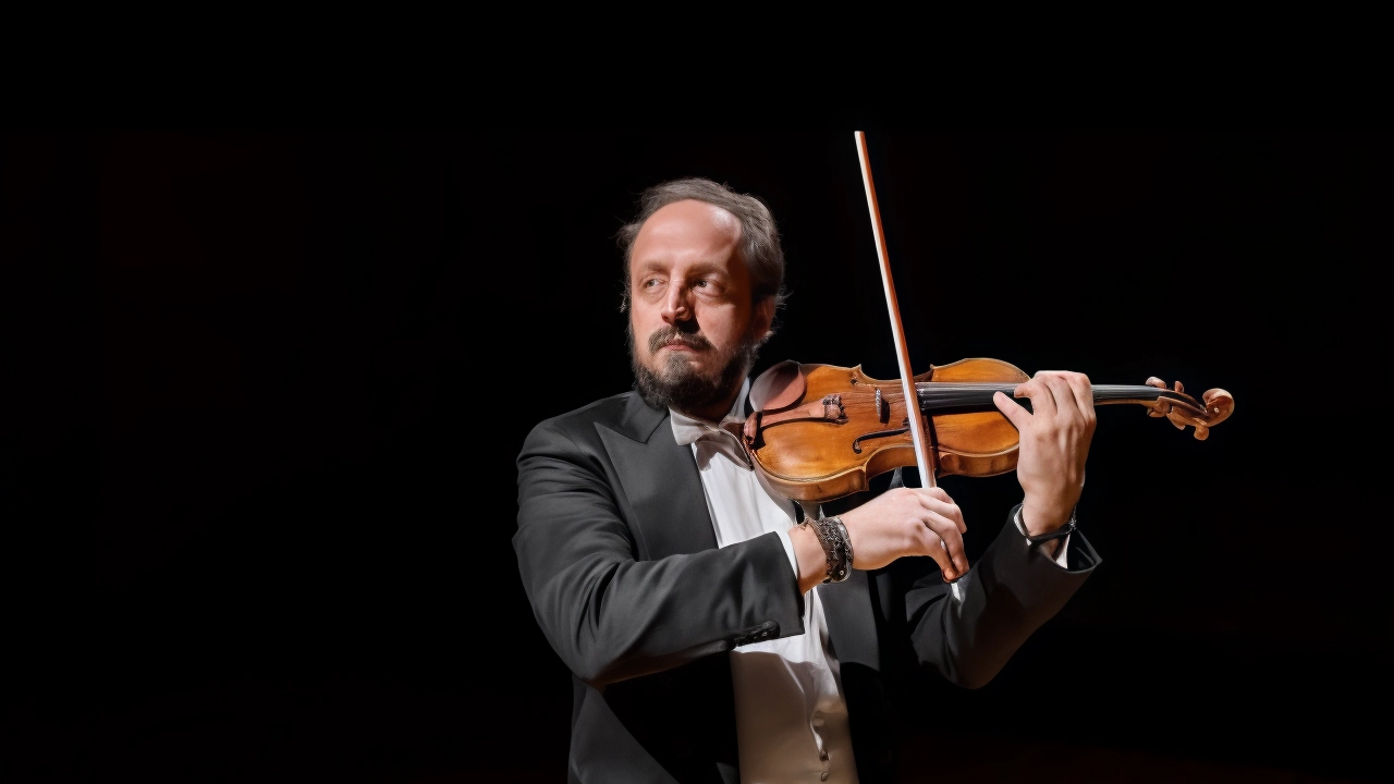 Luca Santaniello, primo violino dell’Orchestra Sinfonica di Milano al teatro Gerolamo Luca Santaniello, primo violino dell’Orchestra Sinfonica di Milano al teatro Gerolamo