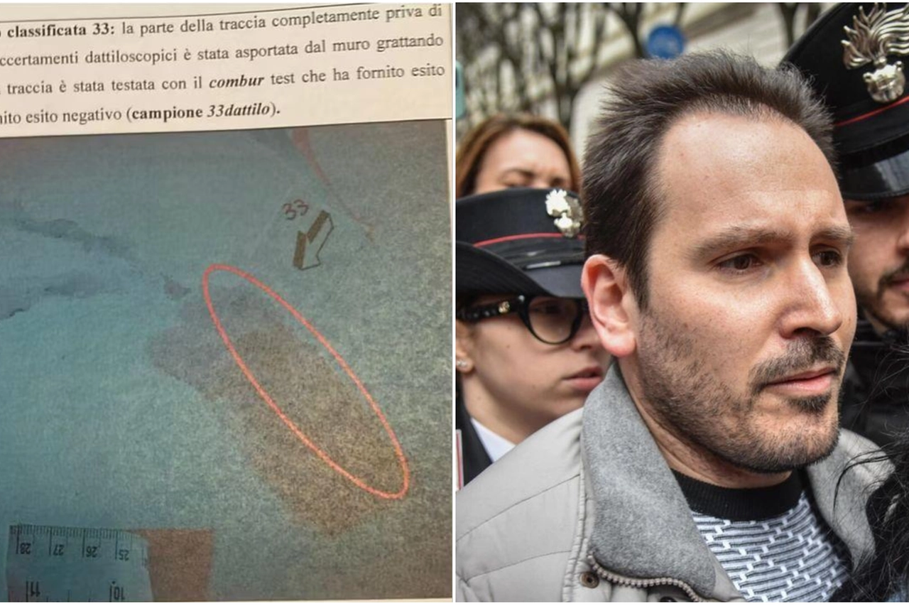 L'immagine dell'impronta nella relazione dei Ris mai attribuita a nessuno fino alla riapertura dell'inchiesta. Ora per gli inquirenti è la traccia lasciata da Andrea Sempio sul luogo del delitto