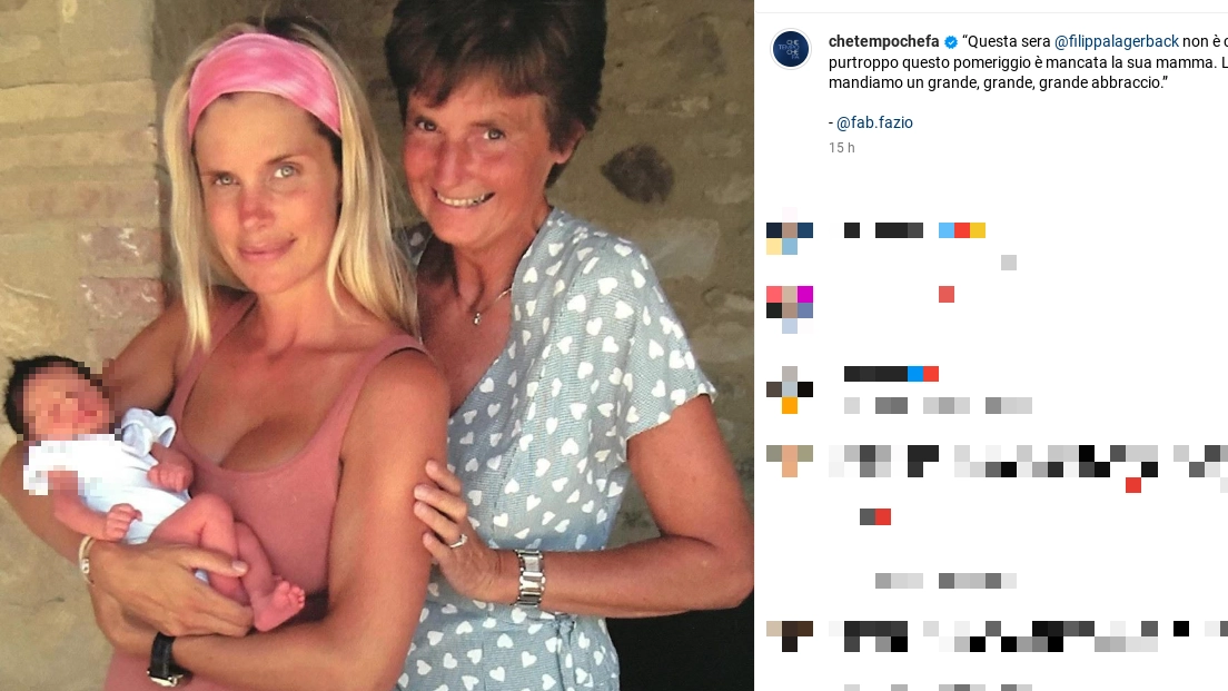 Filippa Lagerback insieme alla mamma nel messaggio su Instagram della trasmissione "Che tempo che fa" Filippa Lagerback insieme alla mamma nel messaggio su Instagram della trasmissione "Che tempo che fa"