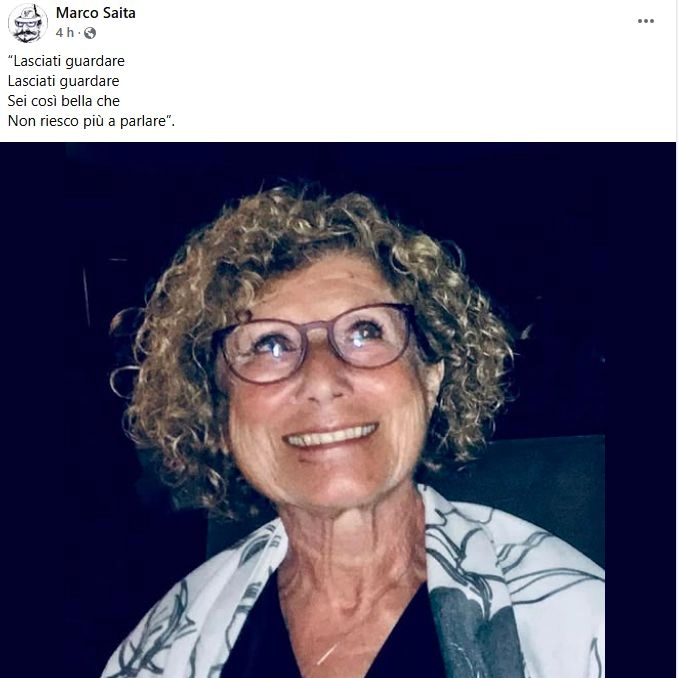 Il post Facebook di Marco Saita, figlio di Silvana Santisi Saita