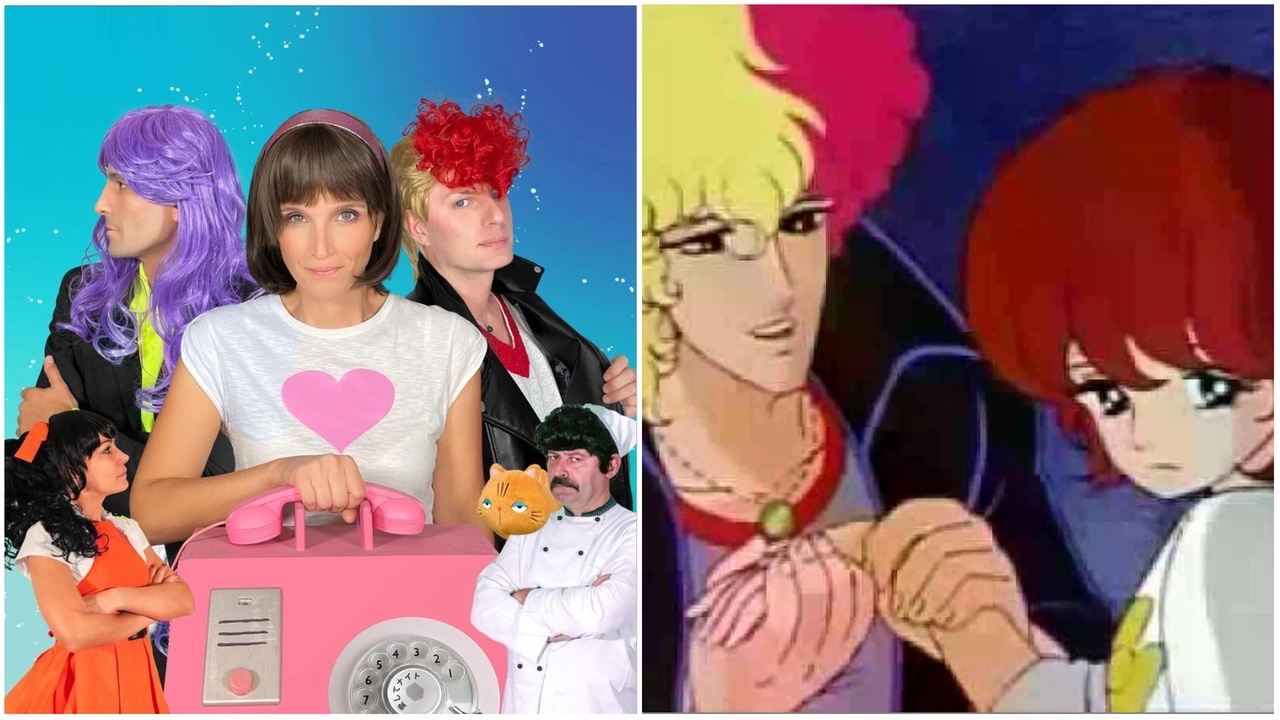 I protagonisti del musical Kiss me Licia e i protagonisti del cartone animato lanciato in Italia nel 1985 I protagonisti del musical Kiss me Licia e i protagonisti del cartone animato lanciato in Italia nel 1985