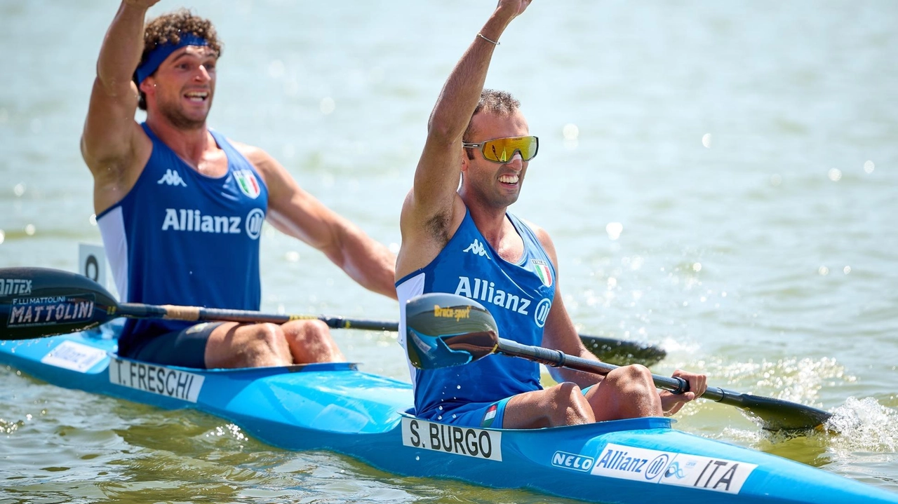 Samuele Burgo e Tommaso Freschi, medaglia di bronzo nel K2 500 ai Campionati Europei di canoa velocità a Racice
