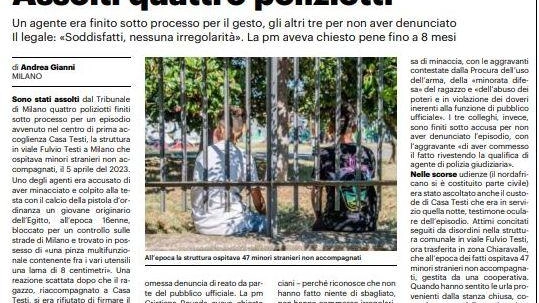 L’episodio risale al 5 aprile 2023 e fu denunciato dal gestori della struttura L’episodio risale al 5 aprile 2023 e fu denunciato dal gestori della struttura