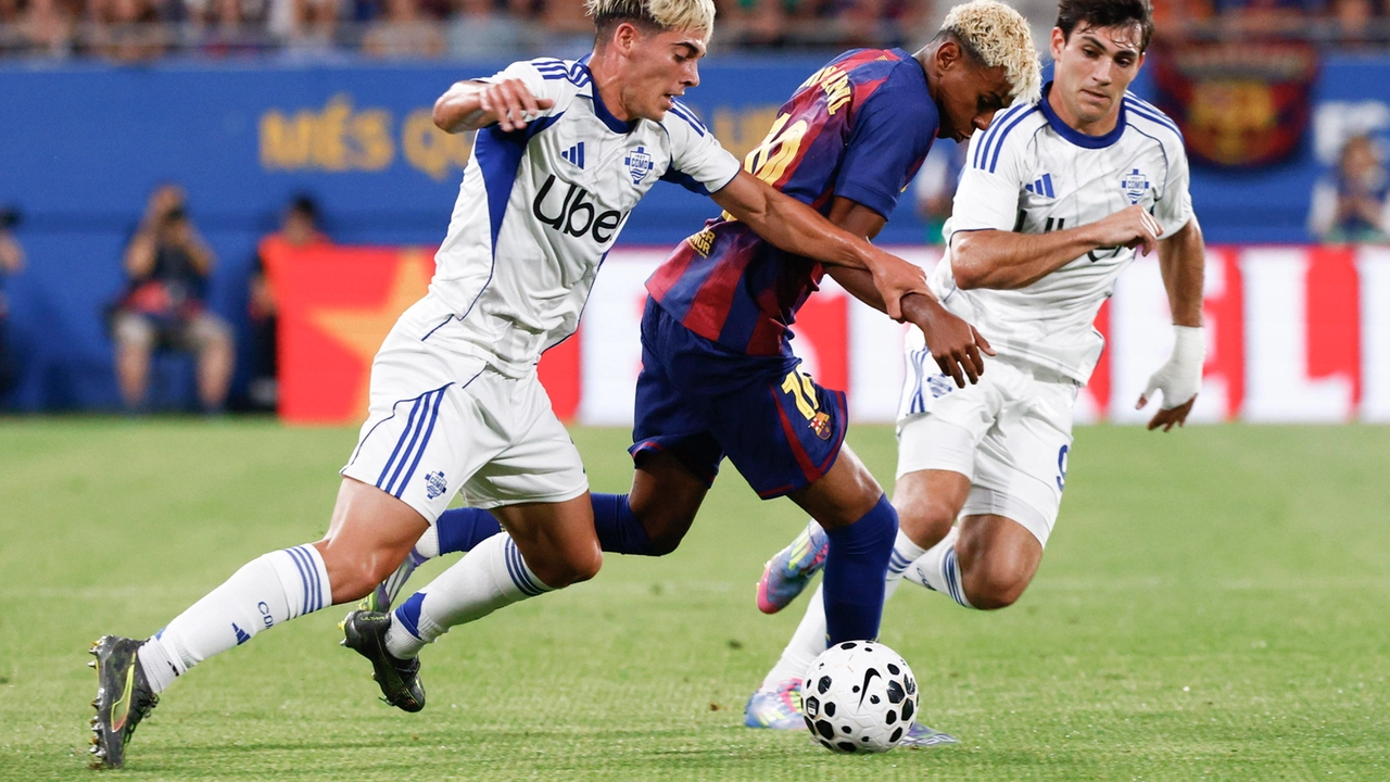 Manita al Como e trofeo Gamper al Barcellona: dura lezione per Fabregas e Nico Paz