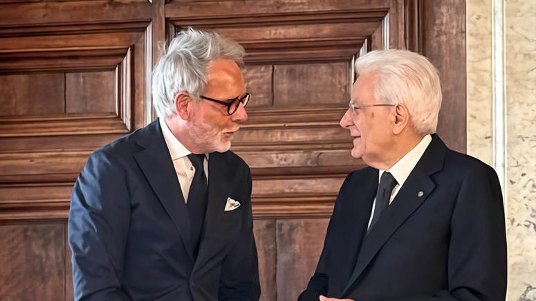 Roberto Bassani con Sergio Mattarella Roberto Bassani con Sergio Mattarella