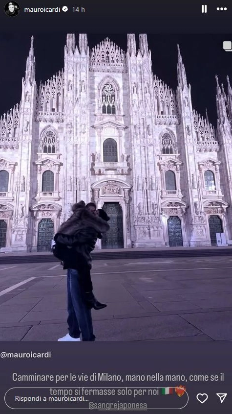 Mauro Icardi e China Suarez a Milano (Foto profilo Instagram)