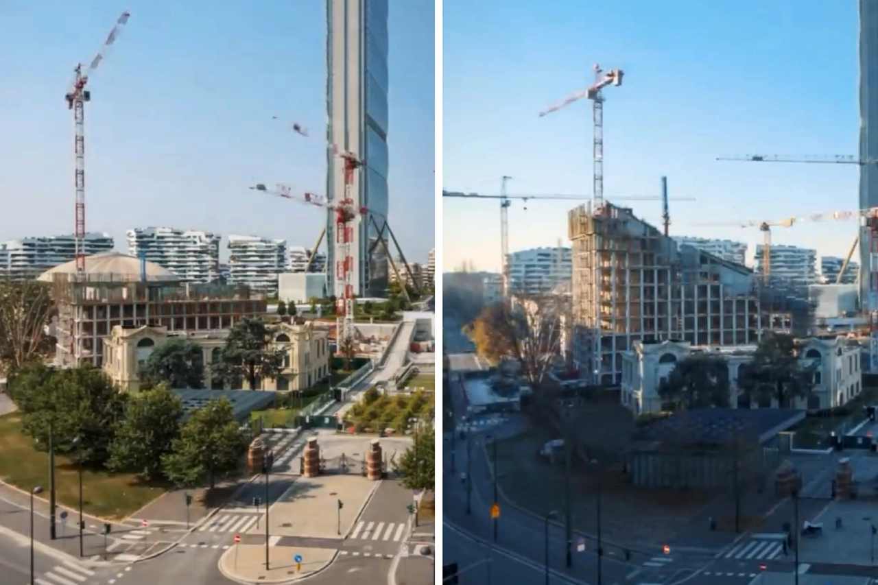 Due fotogrammi del video in time-lapse