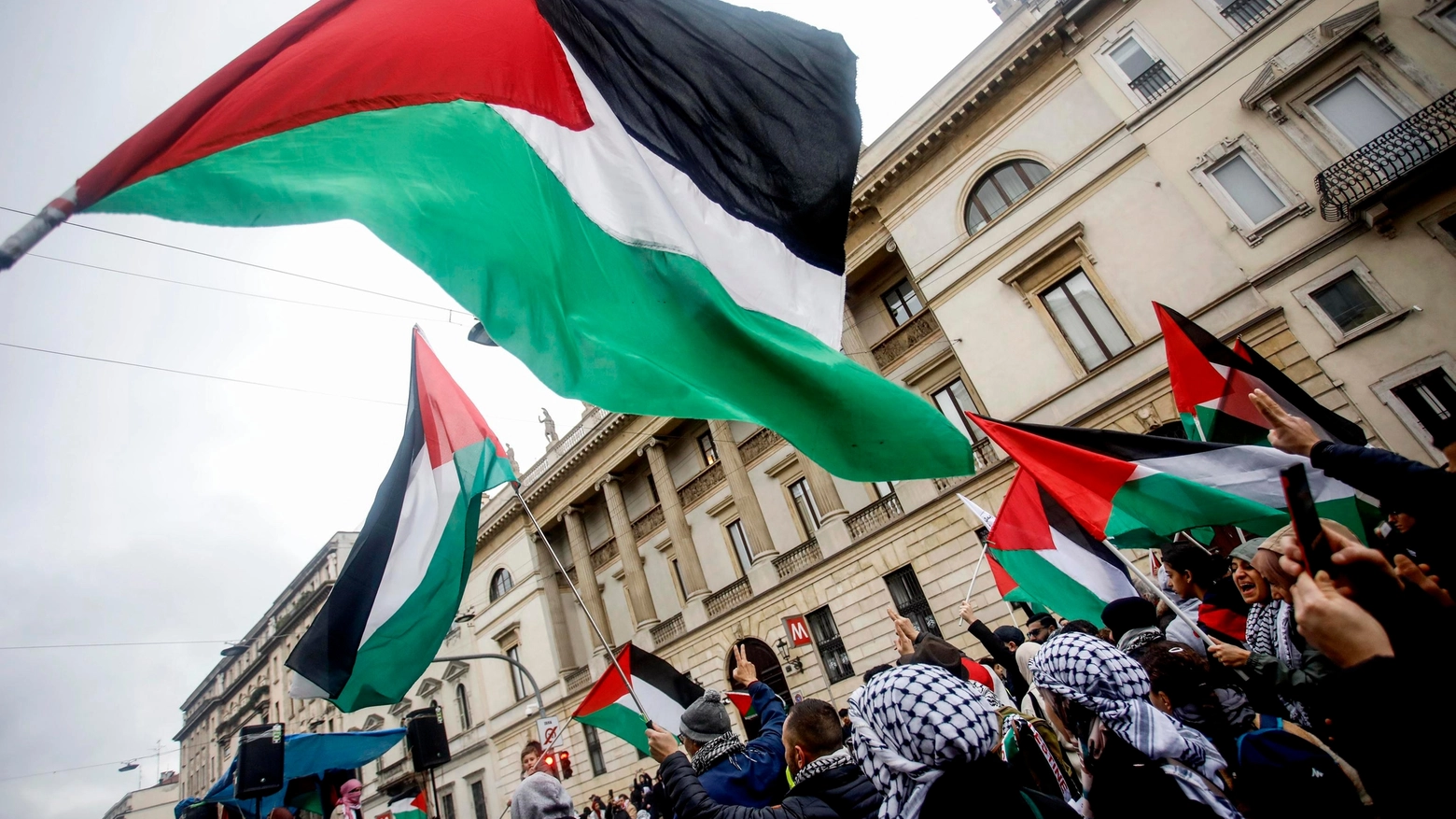 Corteo pro Palestina a Milano