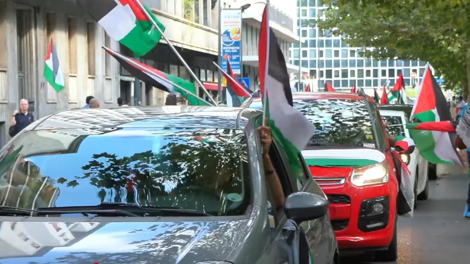Milano, corteo a sostegno della Palestina (Frame video Local Team)