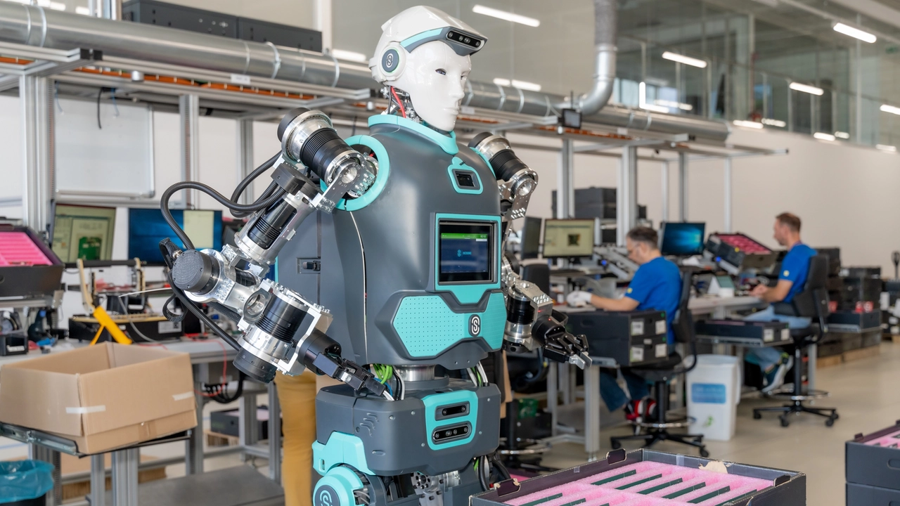 Carate, il robot umanoide RoBee della ditta brianzola Oversonic