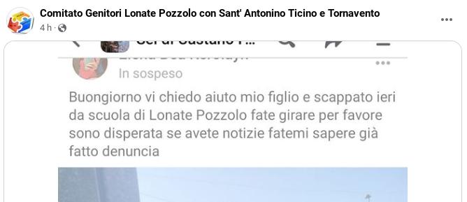 Paura a Lonate Pozzolo, scompare ragazzino di 13 anni. L'appello dei  genitori: “Andrei, torna a casa”