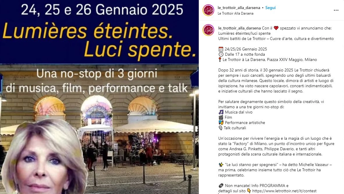 Le Trottoir chiude, l'annuncio su Instagram