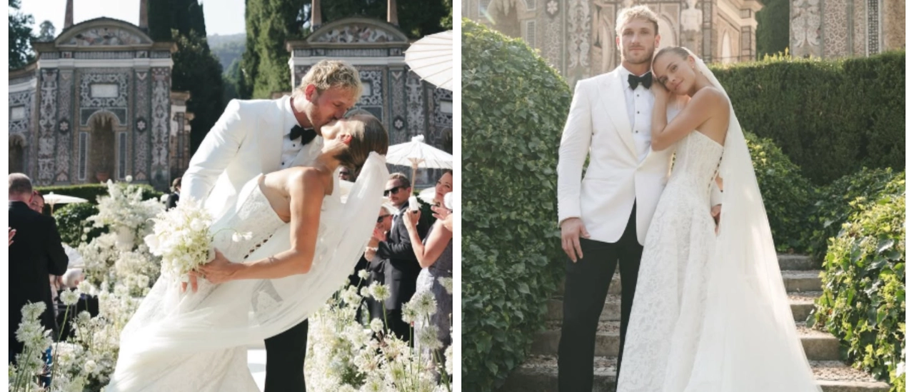 Matrimonio vip sul Lago di Como, Logan Paul e Nina Agdal hanno detto “sì”: dove, abiti e invitati