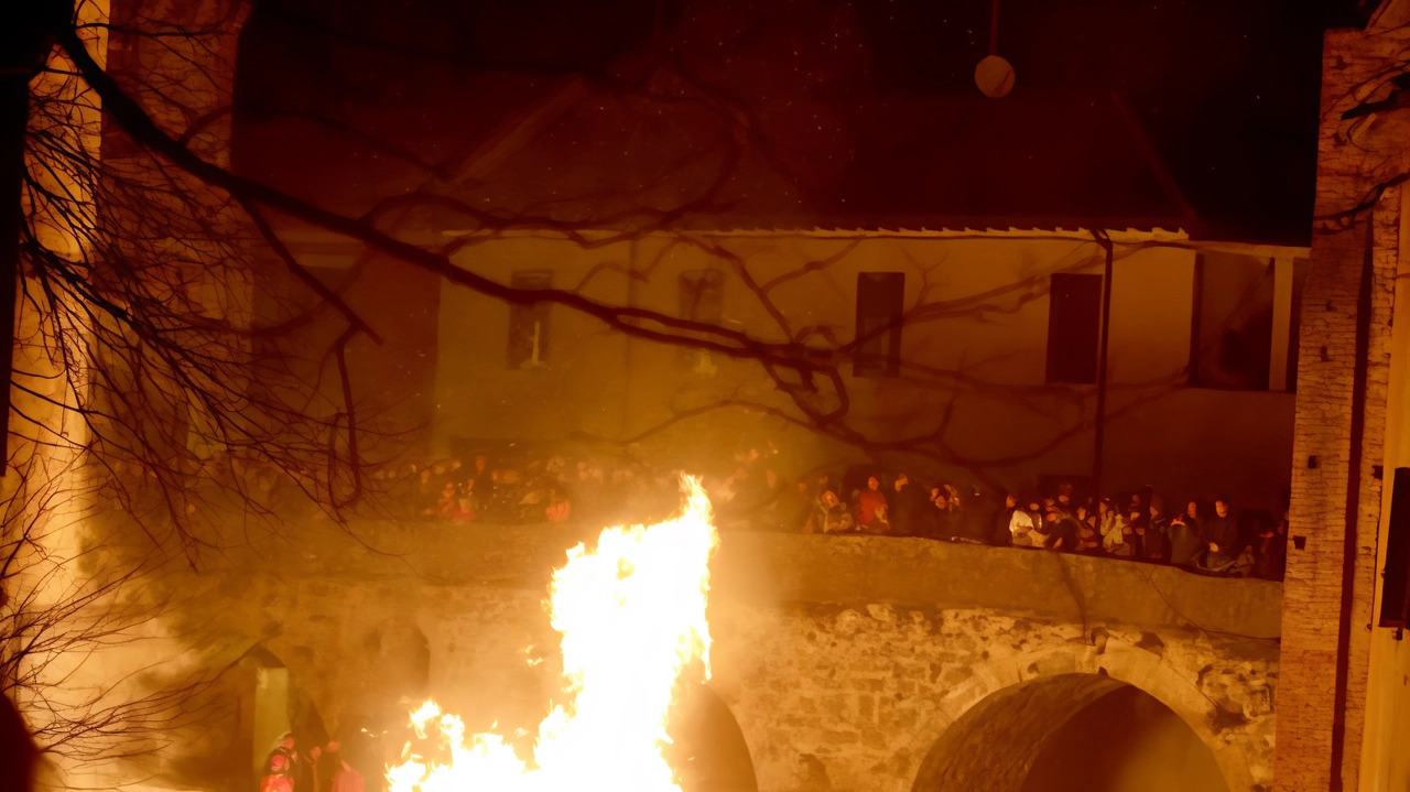 Niente fiamme e corteo storico a Vimercate dove sotto il ponte di San Rocco erano attese centinaia di persone Niente fiamme e corteo storico a Vimercate dove sotto il ponte di San Rocco erano attese centinaia di persone