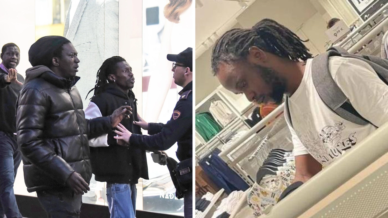 Alcuni parenti di Mamadi Tunkara, la vittima, dopo l’aggressione mortale, a confronto con la polizia nel luogo del delitto Alcuni parenti di Mamadi Tunkara, la vittima, dopo l’aggressione mortale, a confronto con la polizia nel luogo del delitto