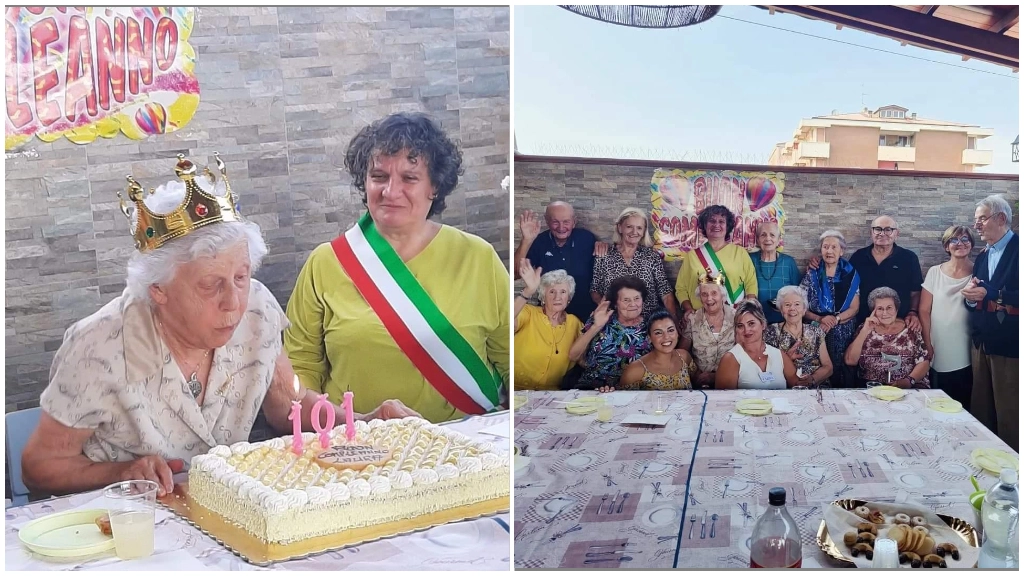 Due momenti dei festeggiamenti per Laura Raimondi Due momenti dei festeggiamenti per Laura Raimondi