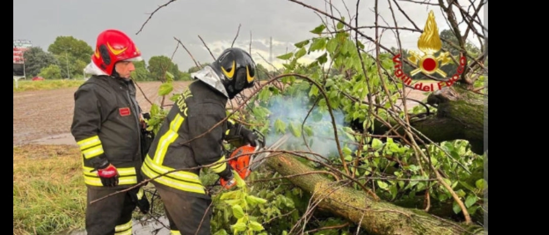 Nubifragio e grandine sul Lodigiano: raffica di emergenze ma nessun ferito