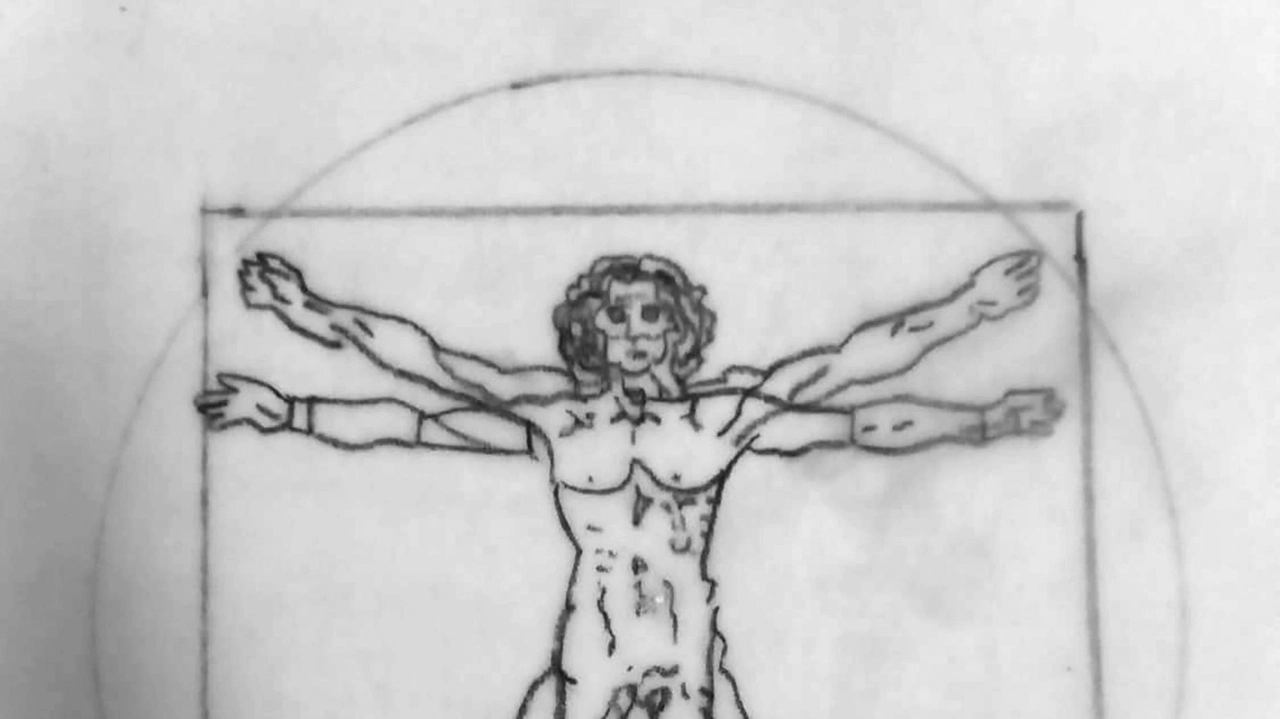L’Uomo Vitruviano, uno dei disegni più celebri di Leonardo da Vinci, realizzato intorno al 1490