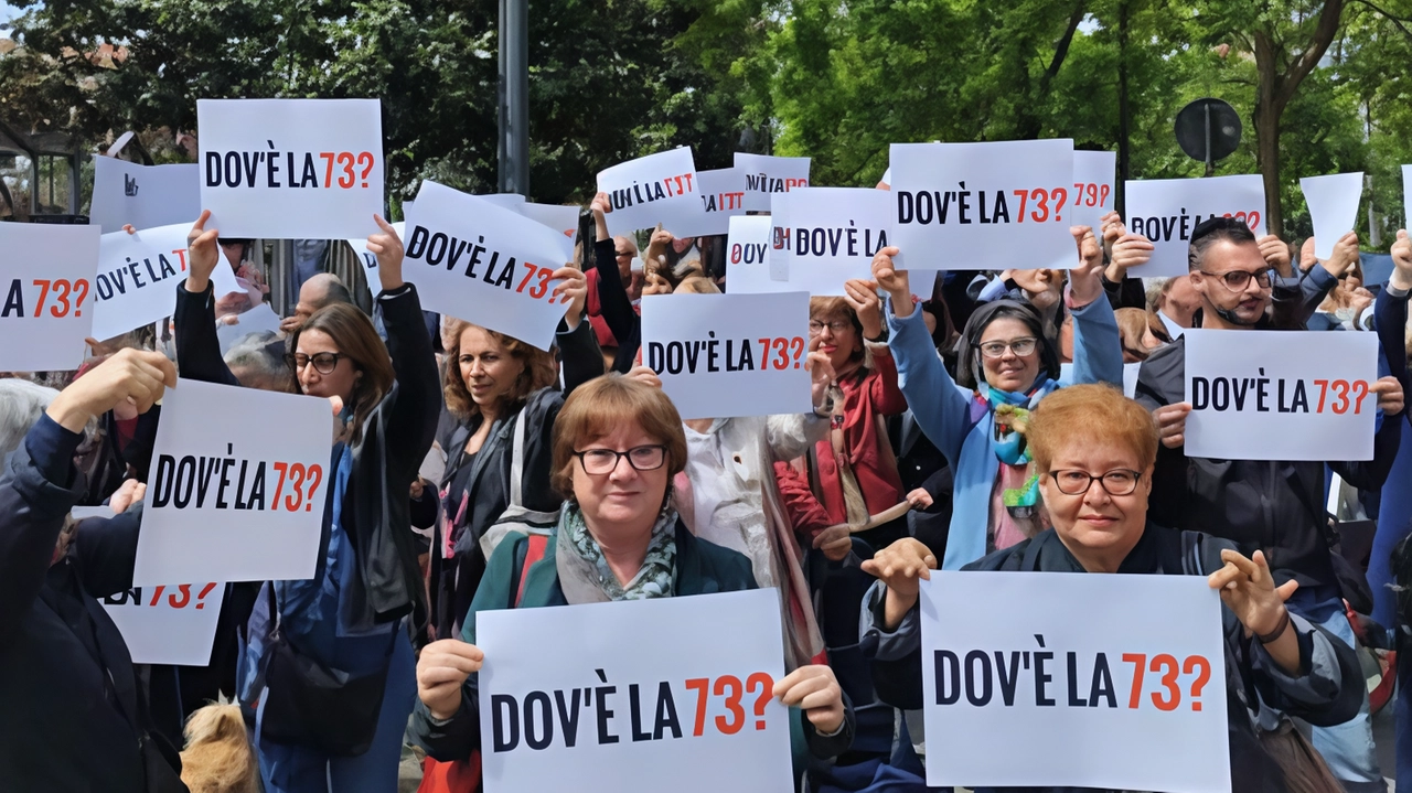 Una protesta di cittadini per iol ripristino del bus della linea 73 Una protesta di cittadini per iol ripristino del bus della linea 73
