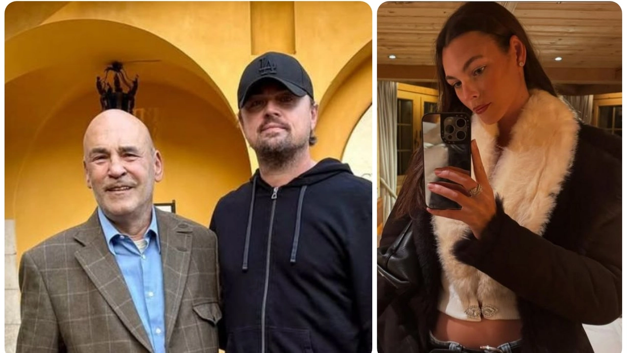 Giordano Bruno Guerri, presidente del Vittoriale, insieme a Leonardo Di Caprio. A destra Vittoria Ceretti (Foto Instagram) Giordano Bruno Guerri, presidente del Vittoriale, insieme a Leonardo Di Caprio. A destra Vittoria Ceretti (Foto Instagram)