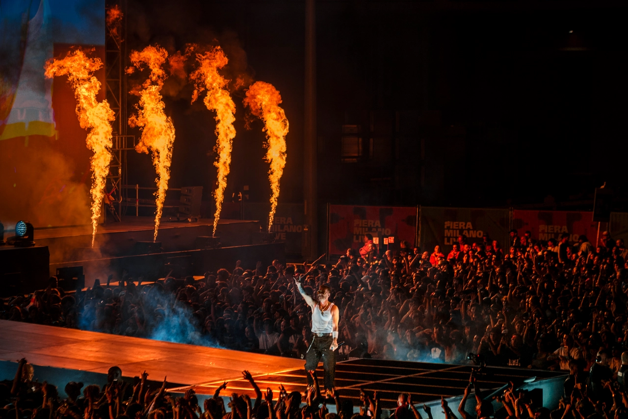 Salmo sul palco del Lebonski Park (Foto Tommaso Longari)