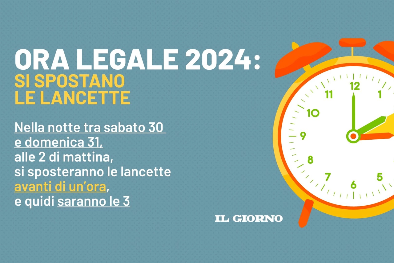 Cambio dell'ora 2024: arriva l'ora legale