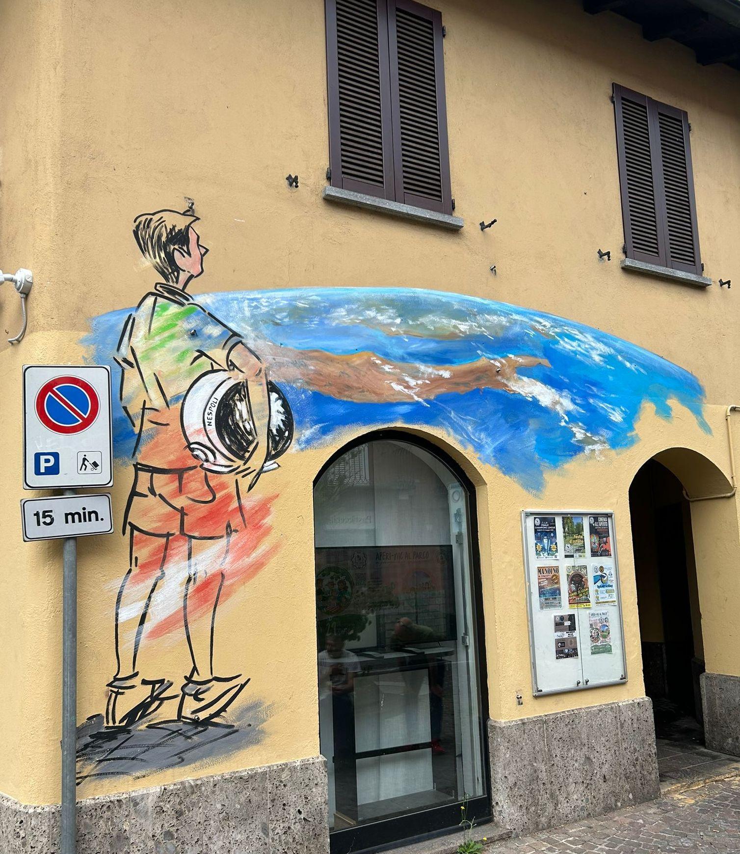 Il nuovo murale dedicato a Paolo Nespoli Il nuovo murale dedicato a Paolo Nespoli