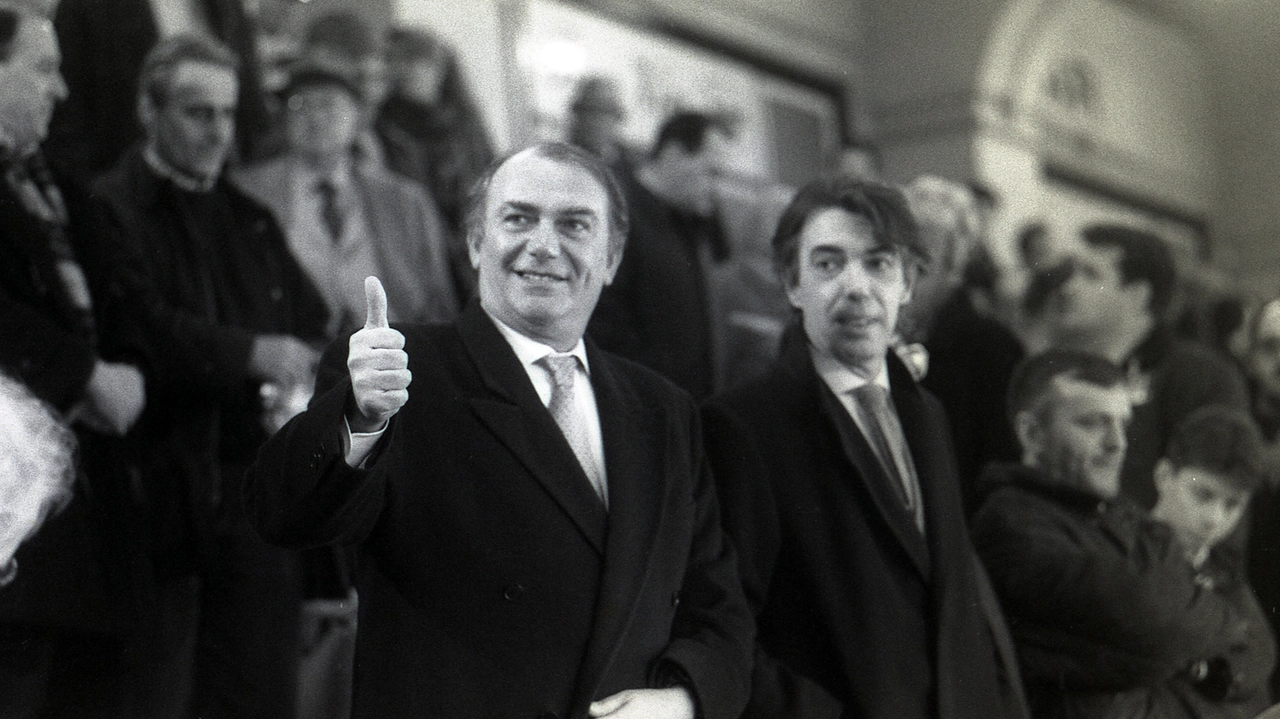 Ernesto Pellegrinicon Massimo Moratti a San Siro Ernesto Pellegrinicon Massimo Moratti a San Siro