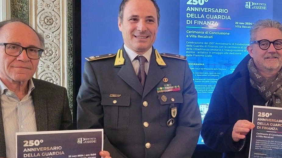 Celebrazioni per il 250° anniversario della Guardia di Finanza a Varese: evento conclusivo a Villa Recalcati con discorsi istituzionali, targa commemorativa, mostra e attività educative sulla legalità.