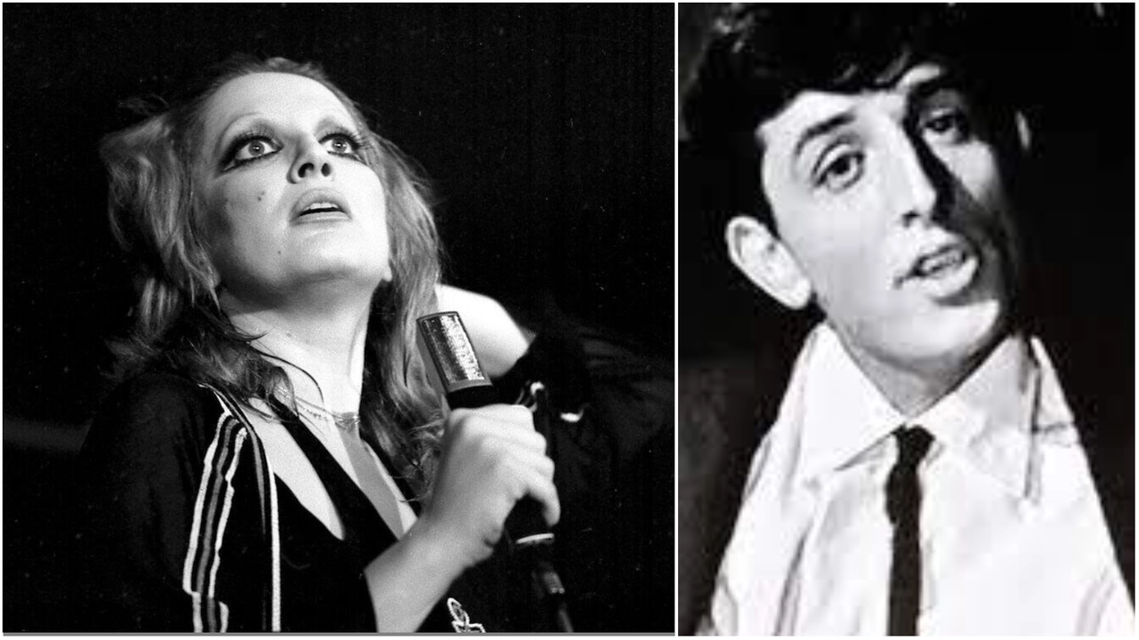 Mina e, a destra, il fratello Geronimo, morto il 29 maggio 1965