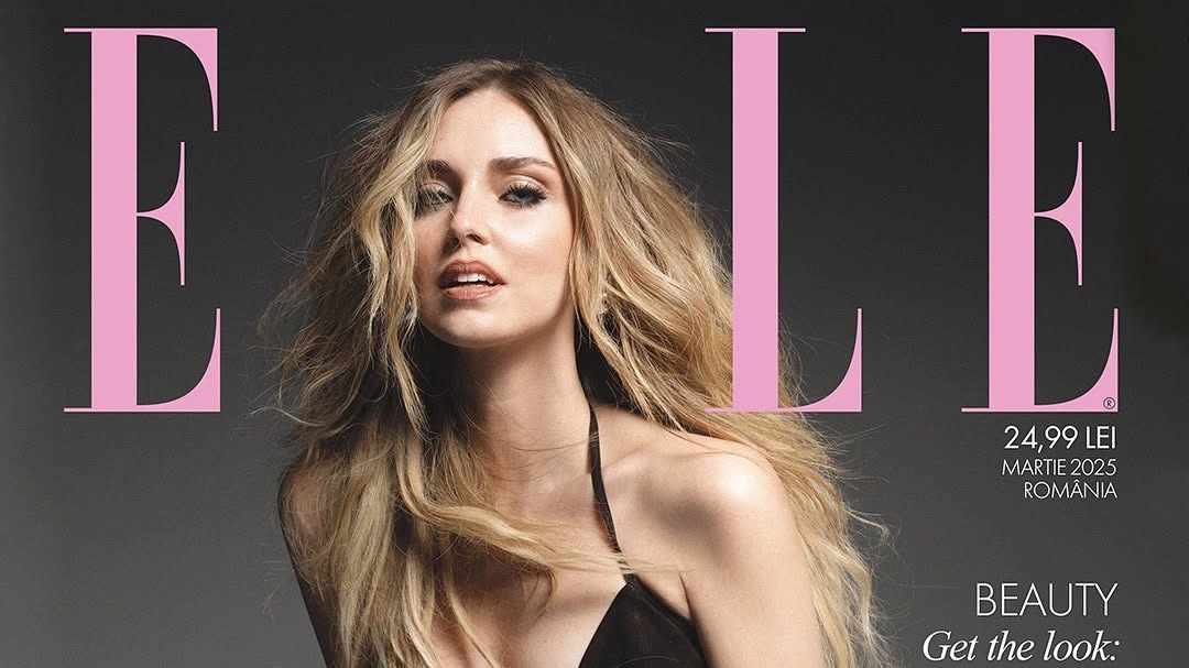 La copertina di Elle Romania con Chiara Ferragni in copertina La copertina di Elle Romania con Chiara Ferragni in copertina