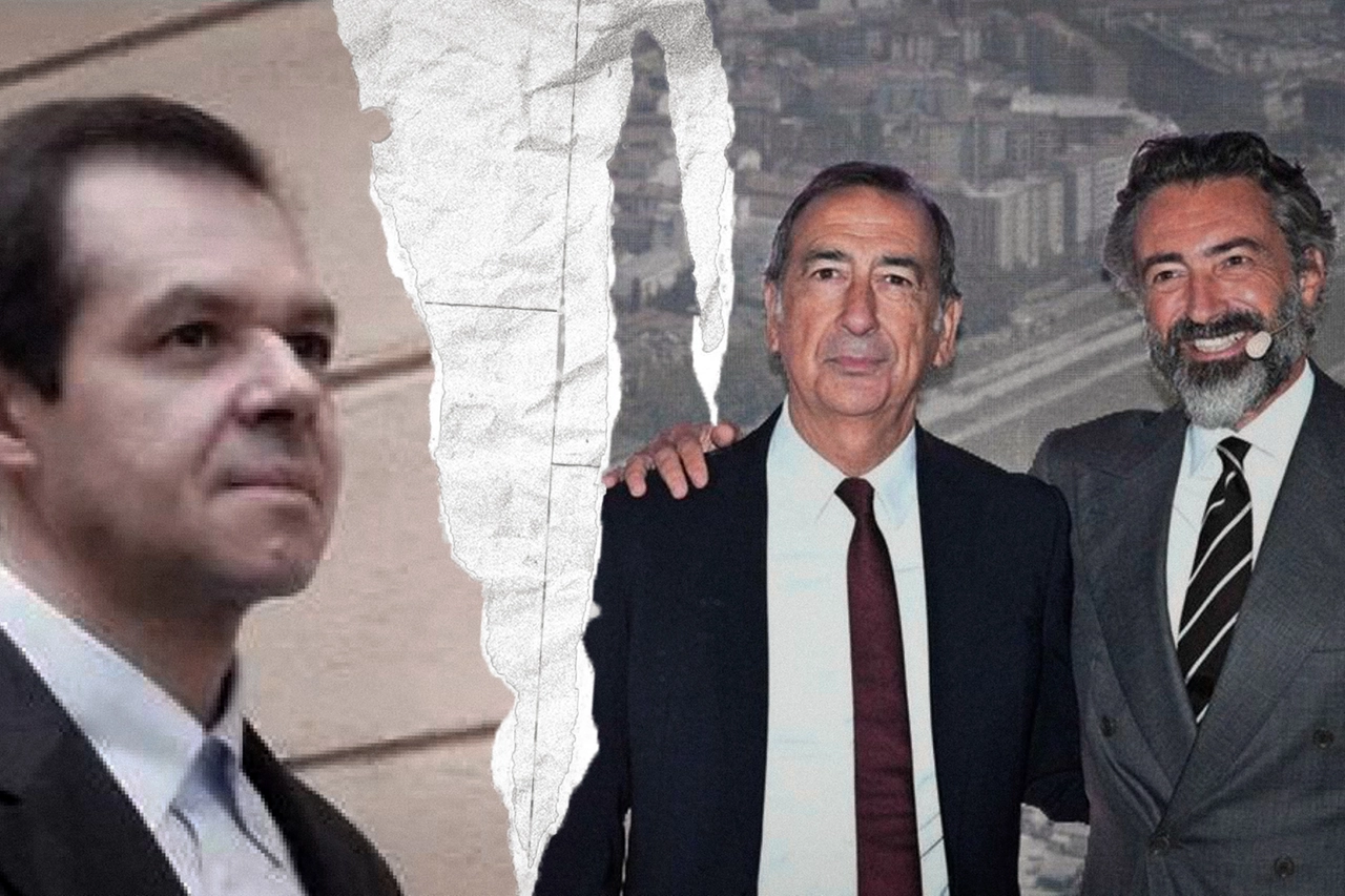 Giuseppe Marinoni, a sinistra. A destra, il sindaco Giuseppe Sala e il magnate dell'immobiliare Manfredi Catella