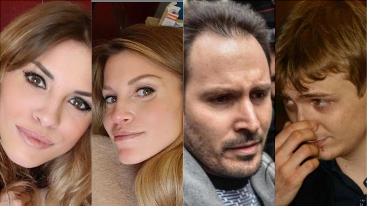 Le gemelle Stefania e Paola Cappa, Andrea Sempio e Alberto Stasi Le gemelle Stefania e Paola Cappa, Andrea Sempio e Alberto Stasi