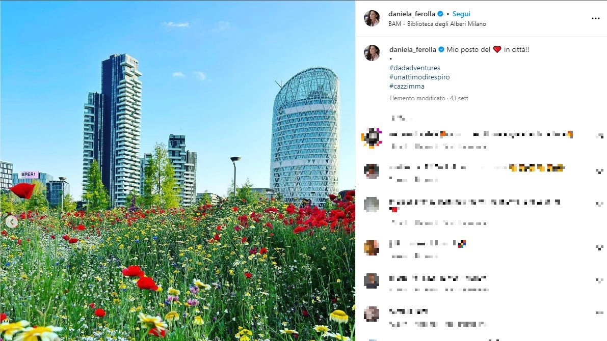 Daniela Ferolla, il mio posto del cuore (Foto Instagram)