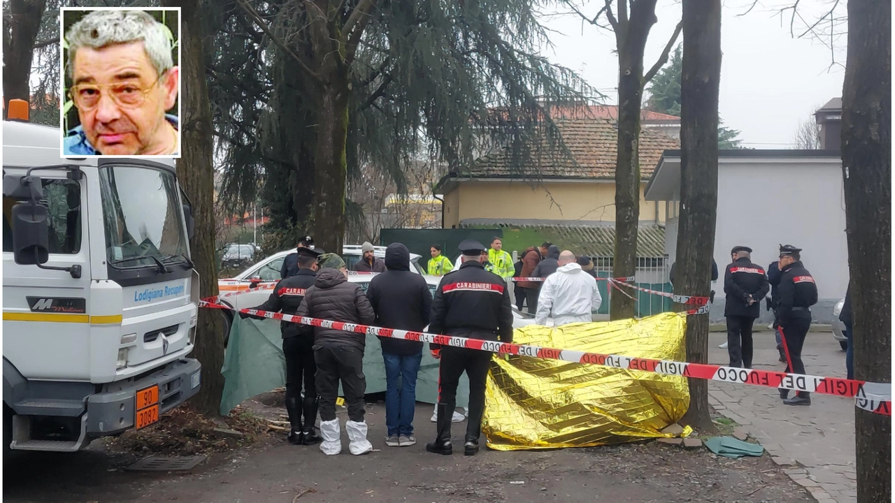 Il luogo dell'omicidio e nel riquadro Roberto Bolzoni