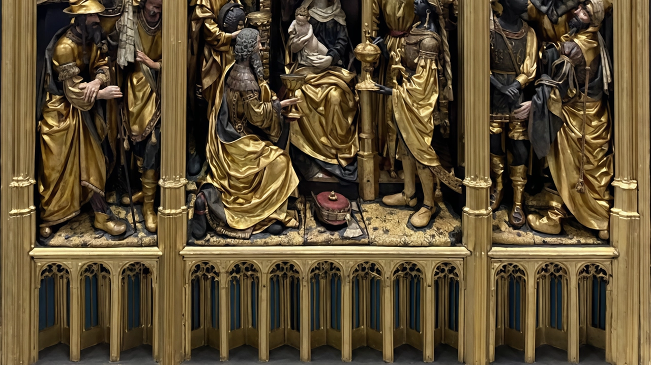 Il Retablo dei Magi, la macchina d’altare della fine del XV secolo conservata a San Nazaro e restaurata dall’Istituto reale del patrimonio artistico di Bruxelles Il Retablo dei Magi, la macchina d’altare della fine del XV secolo conservata a San Nazaro e restaurata dall’Istituto reale del patrimonio artistico di Bruxelles
