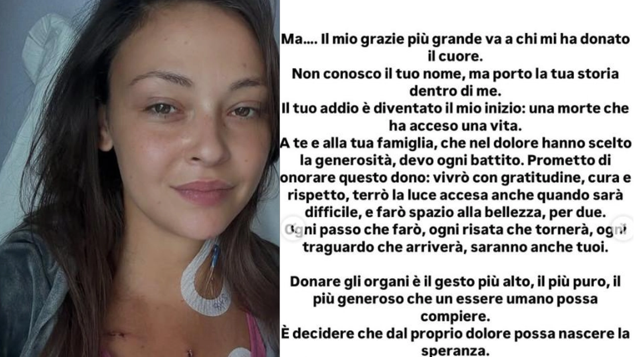 Martina Nasoni sui social dopo il trapianto di cuore Martina Nasoni sui social dopo il trapianto di cuore