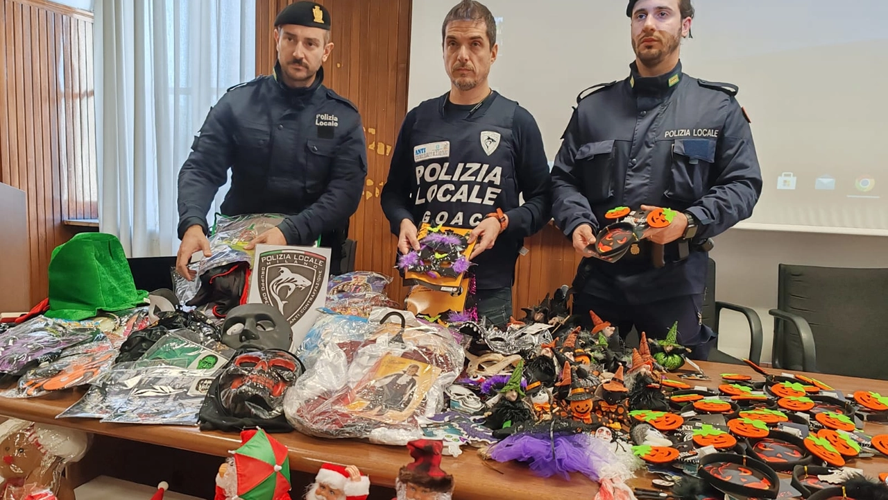 Una piccola parte delle migliaia di giochi sequestrati a Milano, Brugherio e Concorezzo