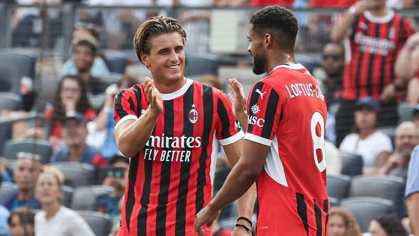 Lorenzo Colombo e Ruben Loftus-Cheek (foto Ac Milan) Lorenzo Colombo e Ruben Loftus-Cheek (foto Ac Milan)