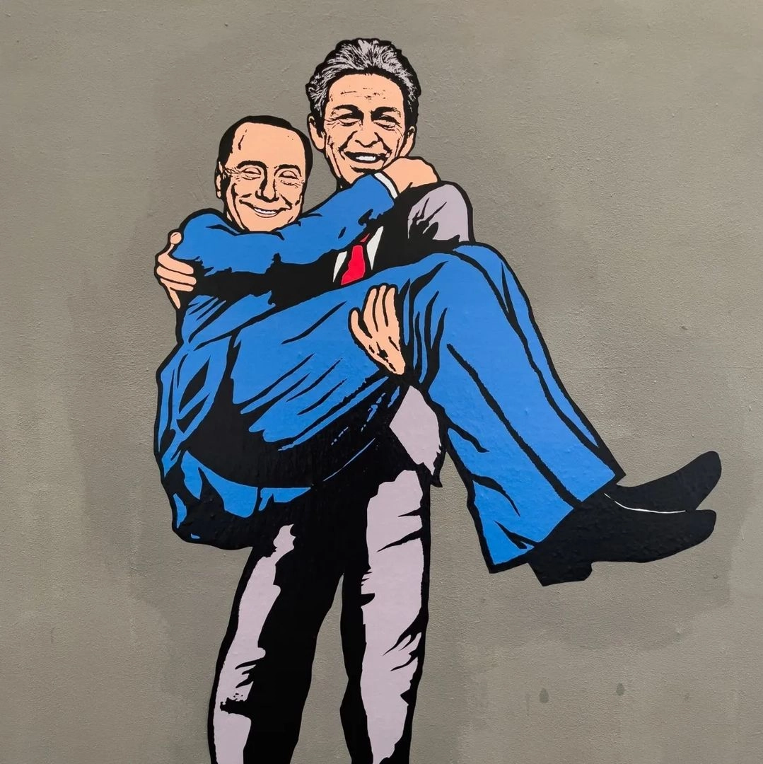 "Insieme" Silvio Berlusconi ed Enrico Berlinguer, di AleXandro Palombo