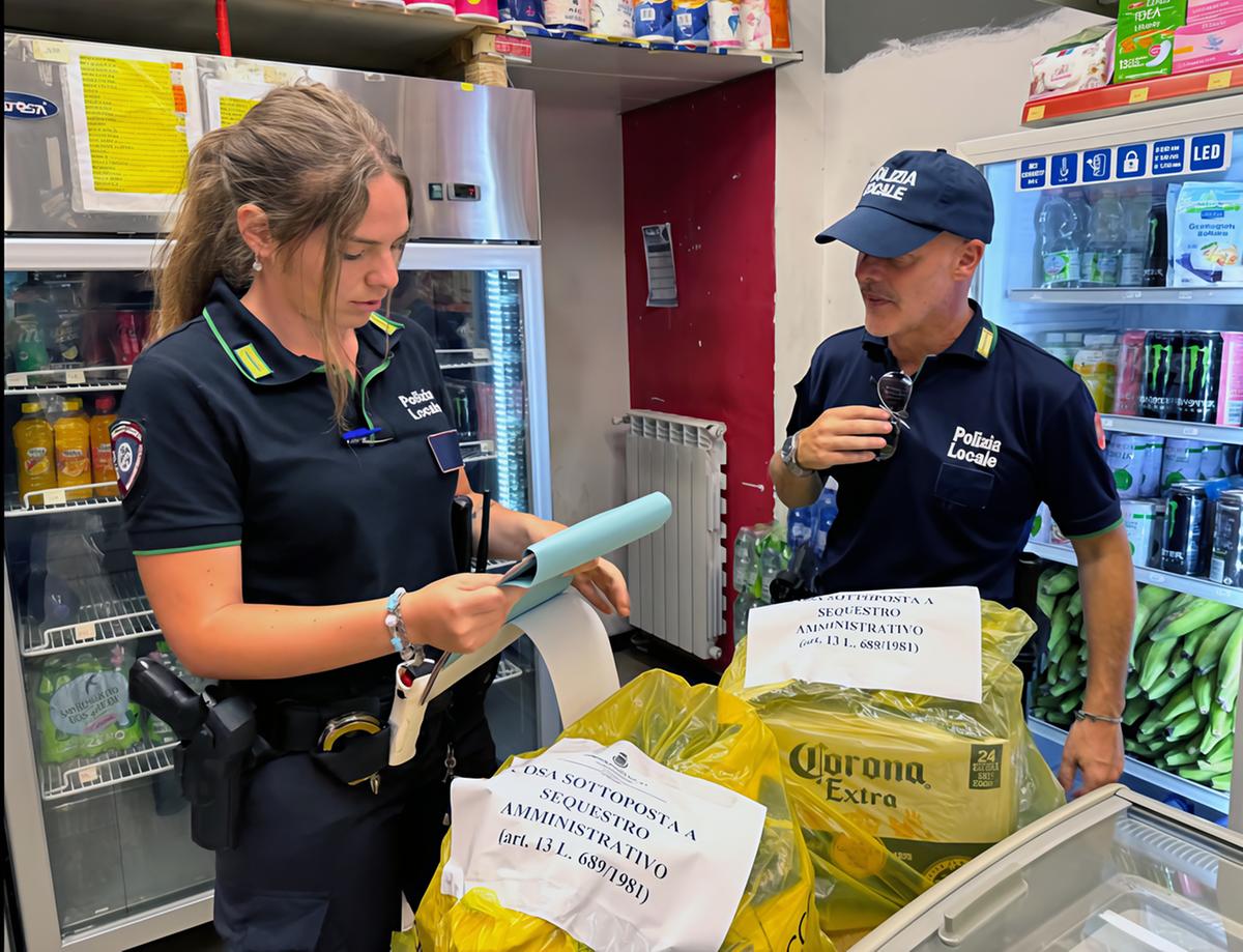 Gli schiamazzi, il blitz e i controlli. Polizia locale nei minimarket dopo lo stop del Tar alle chiusure