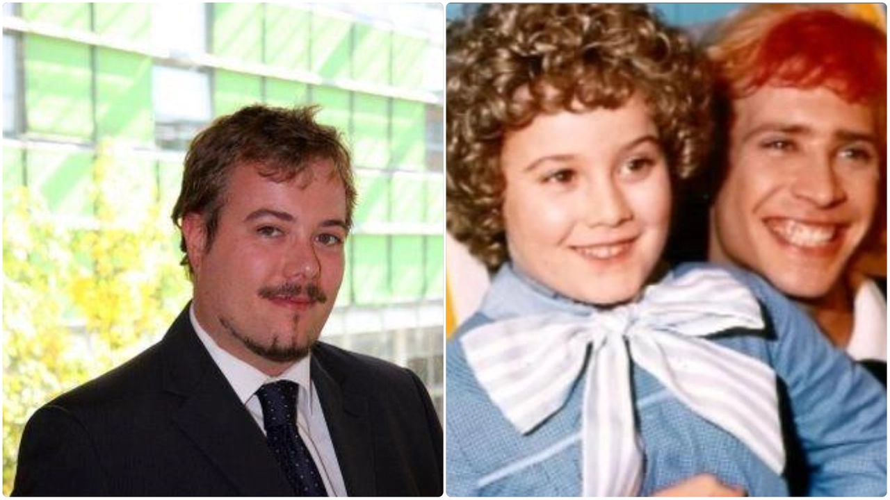A sinistra, Valerio Floriani oggi. A destra, nei panni di Andrea con Pasquale Finicelli, il mitico Mirko dei Bee Hive nella serie tv