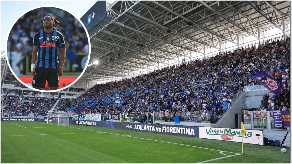 Ademola Lookman e la curva sud finalmente del nuovo Gewiss finalmente aperta e gremita di tifosi Ademola Lookman e la curva sud finalmente del nuovo Gewiss finalmente aperta e gremita di tifosi