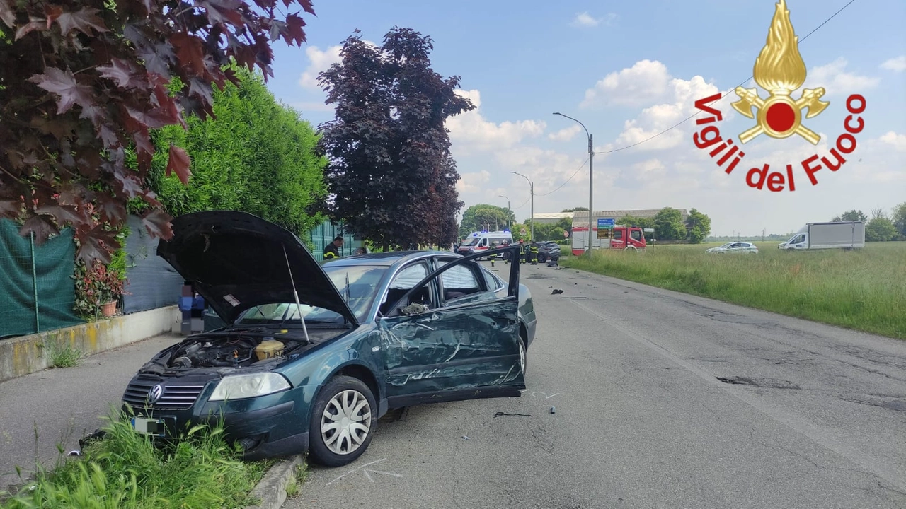 Una delle auto coinvolte Una delle auto coinvolte