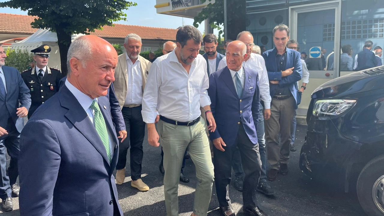 Il ministro Matteo Salvini all'autodromo di Monza Il ministro Matteo Salvini all'autodromo di Monza